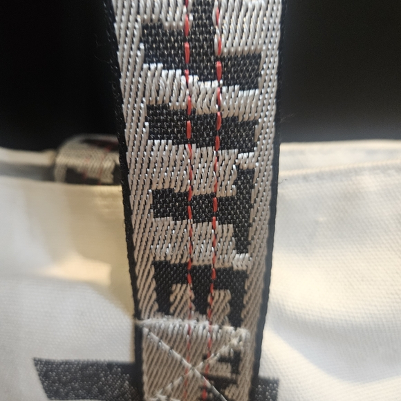 Off-White Tote with Black and White Accents - Picture 2 of 9